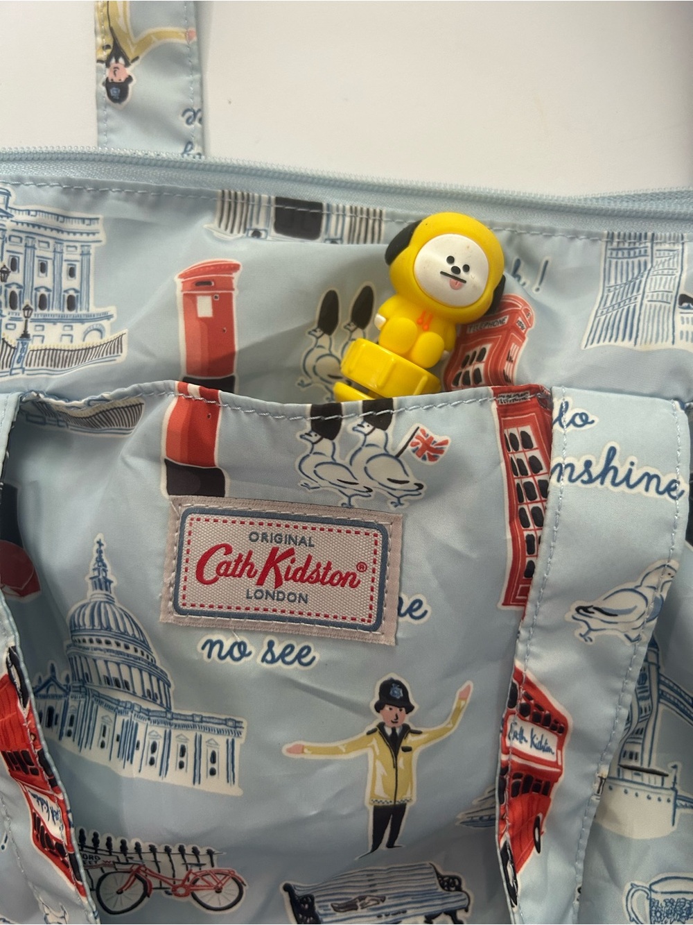 Cath Kidston Pale Blue London Scenes Kids Tote Bag - Picture 6 of 9